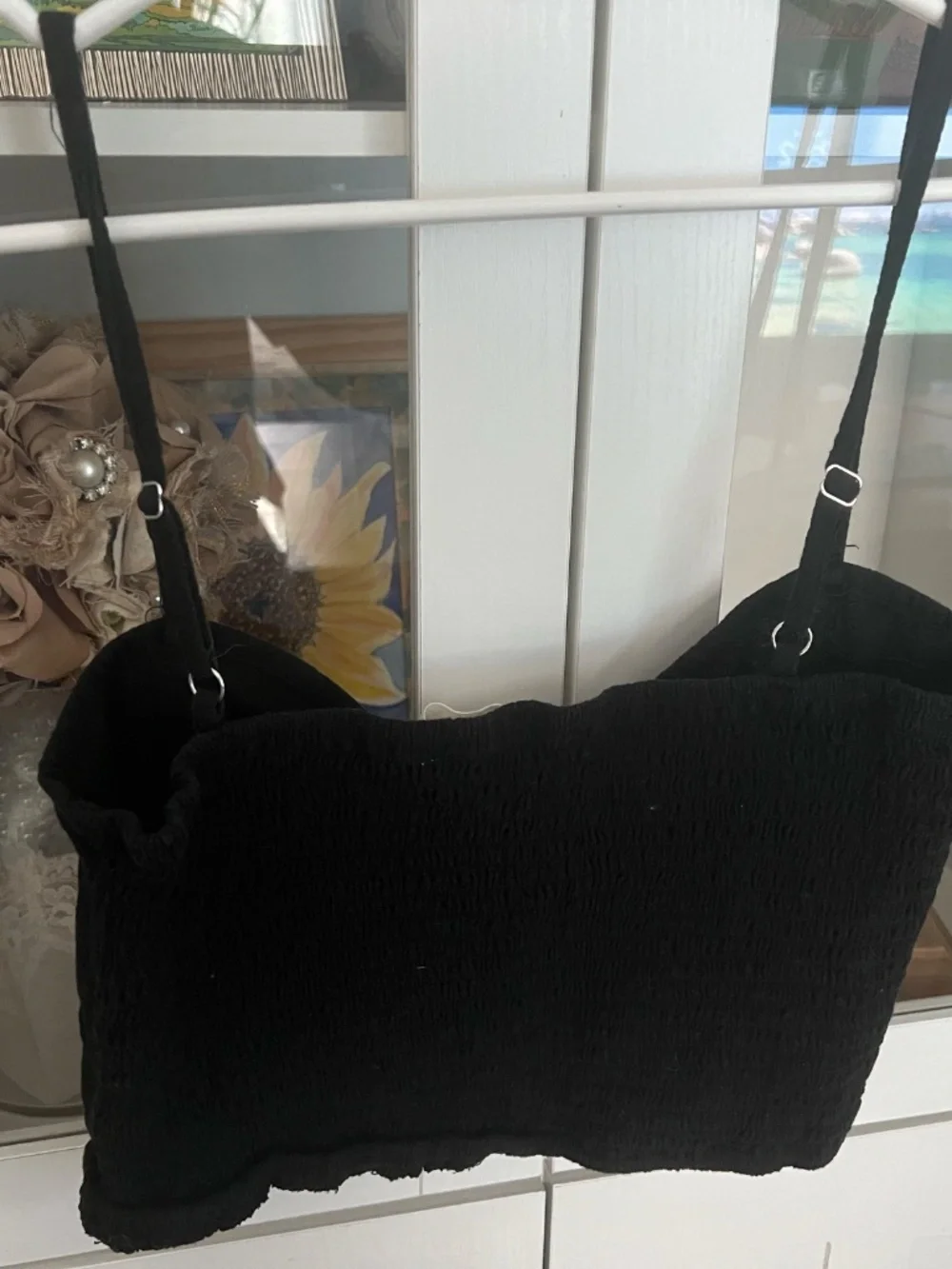 Black Crop Shirt, Size M